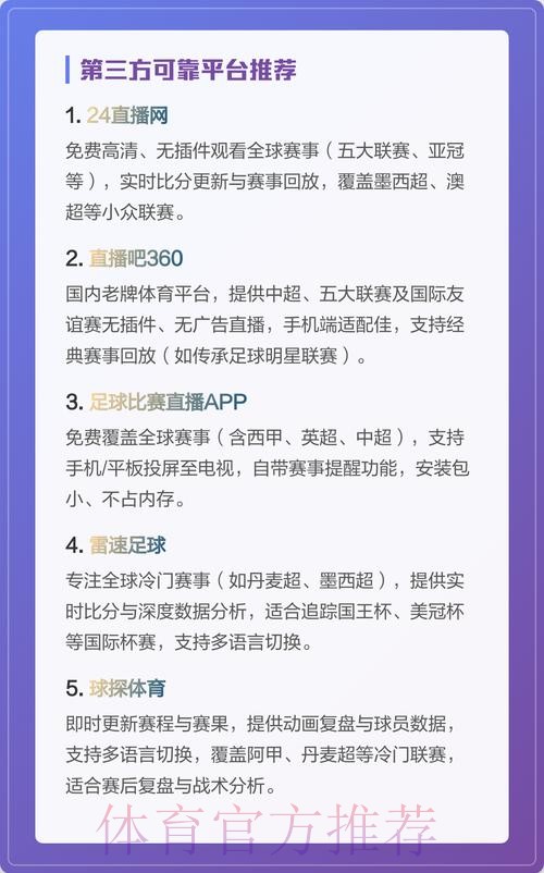 免费观看世界杯直播的最佳软件推荐
